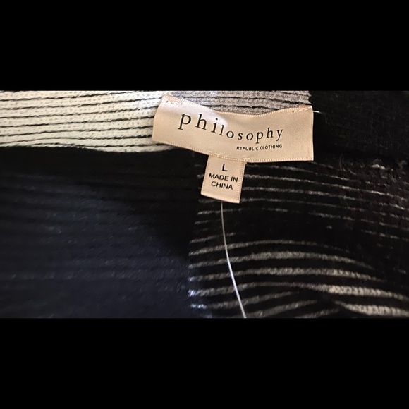 Philosophy Black & Gray Sweater NWT - Picture 7 of 7
